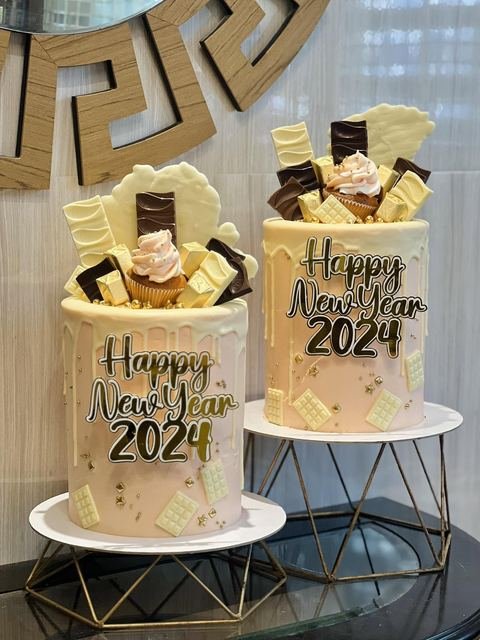 New Year celebration cake