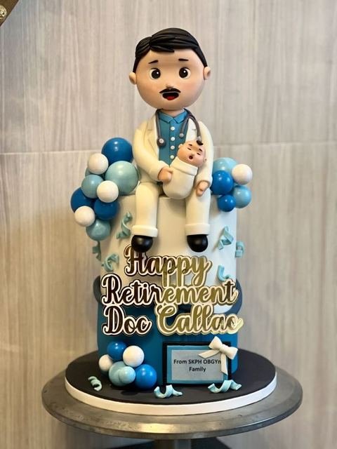 Retirement celebration cake