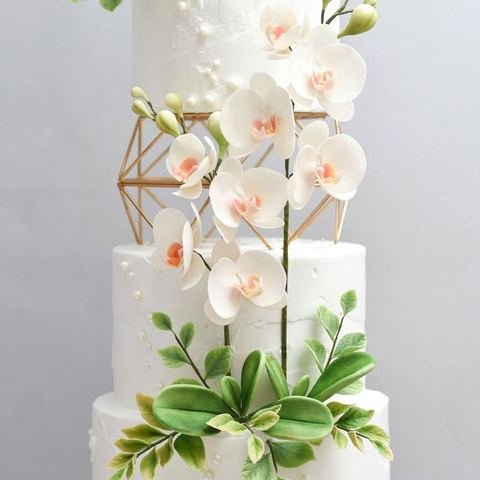 Wedding cake orchid detail